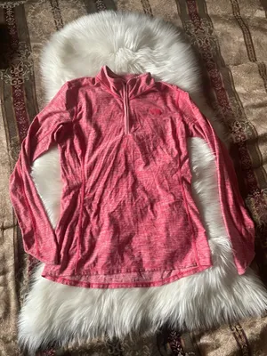 The North Face Women's Pink Quarter Zip Pullover Athletic Top Thumbholes thumbnail 3