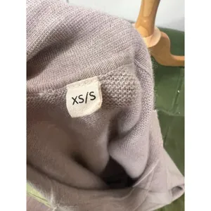 Womens Minimalist Quiet Luxury Cashmere Polo Sweater Preppy Beige XS S thumbnail 9
