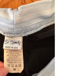 So Sporty Vintage Y2K Black Blue Athletic Mini Shorts Made USA Medium thumbnail 3