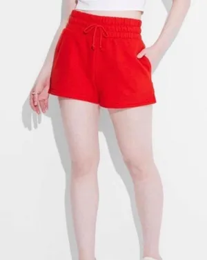 Women's Pull-On Perfect Fleece Shorts - Wild Fable™ Red thumbnail 1