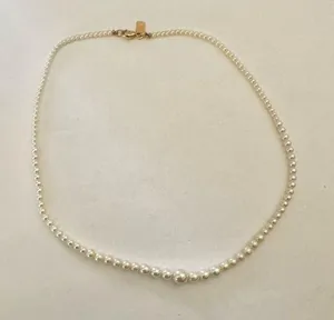 1928 faux pearl single strand necklace thumbnail 4