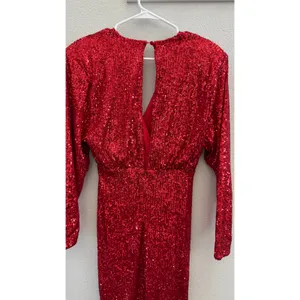 NWOT Alexia Admor Silena Surplice Midi Dress Red Sequin V-Neck Womens Size XS thumbnail 7