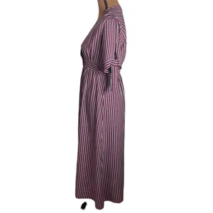 Urban Outfitters Plunging short sleeve striped empire waist midi shirt dress S thumbnail 4