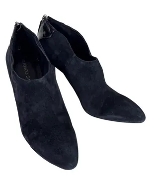 Franco‎ Sarto Vella Black Suede Pointed Toe Bootie Stiletto Heels Women's Sz 8.5 thumbnail 1