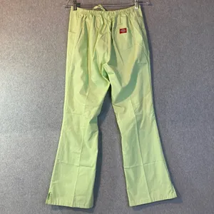 Dickies Scrub Pants Women Small‎ Lime Green Drawstring Cargo Medical Uniform EUC thumbnail 2
