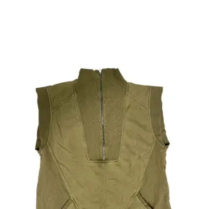 Daily Practice Anthropologie Meru Zip-Front Mini Dress Olive Green Size Large thumbnail 9