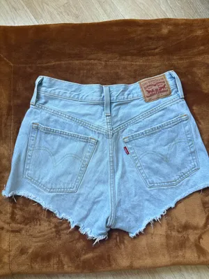 Levi’s 501 Button Fly Cotton High-Rise Denim Shorts Ojai Top Size 26 thumbnail 6