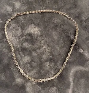 Vintage Antique Elegant "S-Link" Style Tennis Necklace thumbnail 1
