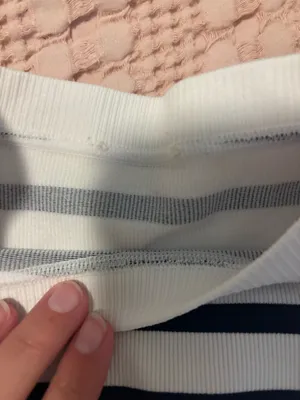 Navy and white striped tank Blue thumbnail 2