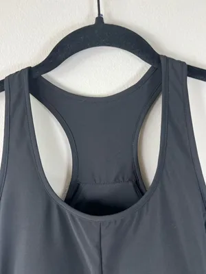 Halara Breezeful Midi Dress Black Racerback Pockets High Low Flowy NEW Sz Medium thumbnail 4