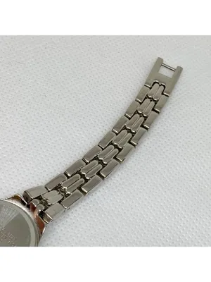 Anne Klein gold silver tone watch 23mm quartz analog adjustable links running thumbnail 6
