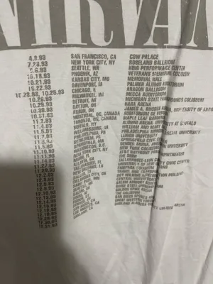 Nirvana Vintage concert Tee White Size M thumbnail 4