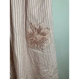 NVLT Applique‎ Poplin Midi Skirt Pink Multi-Rose Stripe Floral Sequin NVLTWS6124 thumbnail 4