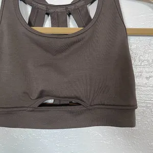 Alphalete Women XS Mocha Brown Trinity Sports Bra Compression Padded Athletic thumbnail 2