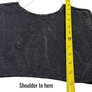 Intimately Free People Gold Sparkle Micro Brami Tank Festival Rave Whimsical M/L thumbnail 9