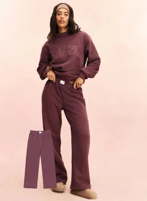 Tonal Eggplant Boxer Sweatpants thumbnail 2
