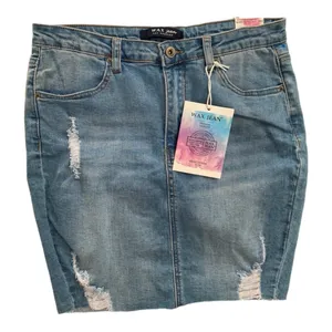 Wax Jean Basic‎ Denim Distressed Skirt Size M thumbnail 9
