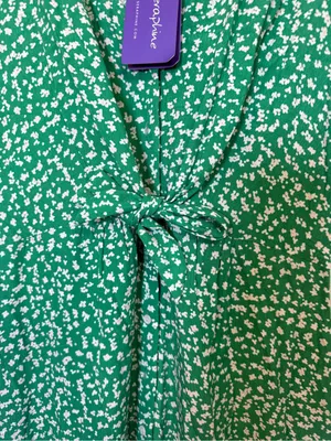 Seraphine Floral Tie Front Dress with ruched sleeves thumbnail 4