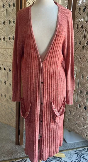 Free People Pink Duster Cardigan thumbnail 1