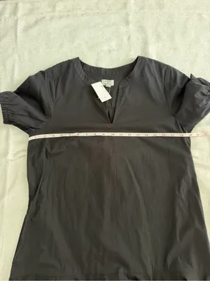 NWT J.Crew Black Cotton Drop Waist Mini Dress 6 thumbnail 9