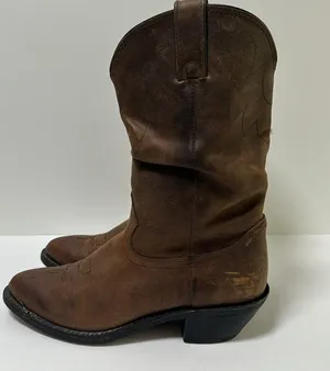 Durango Women’s 11” Slouch Distressed Western Cowboy Boots US 9M Tan thumbnail 4