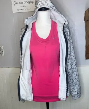 Nike tank Dri-fit cotton tee pink Nike logo size M thumbnail 2