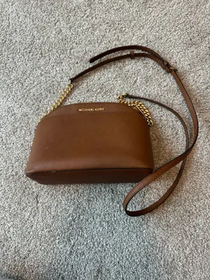 Michael Kors Crossbody Purse Leather Brown thumbnail 2