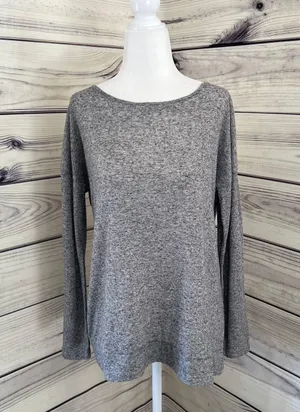 Amazon Grey Backless Twist Long Sleeve Top thumbnail 2
