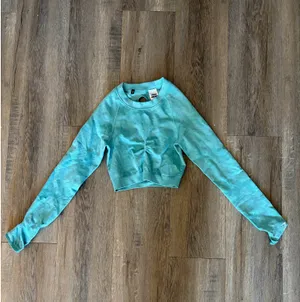 Gymshark Camo Seamless Long Sleeve Top - Turquoise thumbnail 2