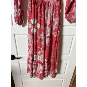 Natural Life Pink Floral Smocked Midi Dress‎ Small Boho Cottagecore thumbnail 4