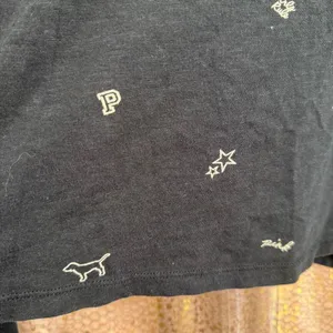 PINK Victorias Secret Black Long Sleeve GRL PWR Cropped T Shirt Large thumbnail 4