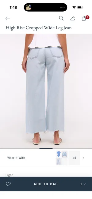 Abercrombie Jeans High-Rise Cropped Wide-Leg thumbnail 2