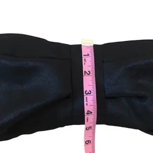 New Black satin formal coquette Bow purse evening bag. clutch classic black tie thumbnail 10
