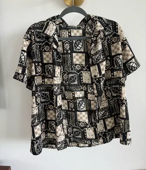 Notations Patterned Button-Up Top thumbnail 1
