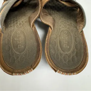 Clarks Privo multi taupe brown wedge sandal‎ size 8 thumbnail 5