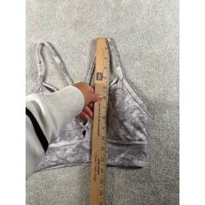 Lululemon Sports Bra Womens‎ 8 White Gray Marble Strappy Yoga Expand Your Limits thumbnail 6