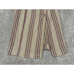 Free People Ultraviolet Midi Cotton Linen Cutout Striped Dress Size SP thumbnail 4