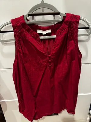 Wine Red Sleeveless Top from The Loft thumbnail 1