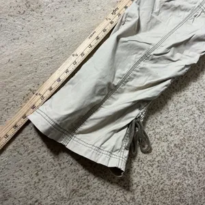 Zenim Y2K Embroidered Cargo Pants Women 14 Tan Studded Utility Gorpcore 08TAN thumbnail 4