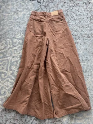 Rapsodia Wide Leg Palazzo Pants Skirt Style Boho Flowy Terracotta Brown 26 thumbnail 7