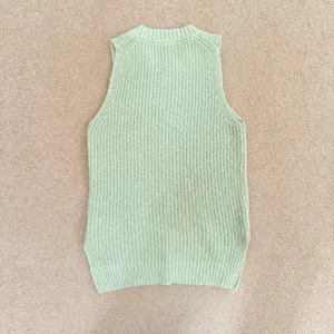 Madewell Mint Green Cotton Shaker Sleeveless Knit Sweater Vest Tank XXS thumbnail 4