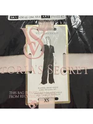 Victoria’s Secret Tee Shirt Flannel Pants PJ Pajama Set Sz XS SHORT NWT $64 thumbnail 2