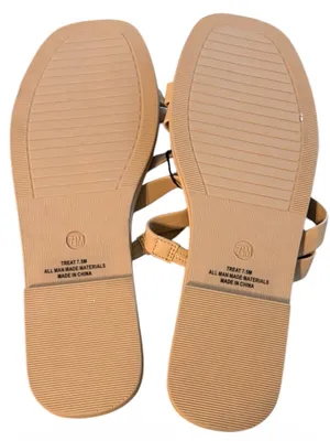 RACHEL ZOE Women's Tan Slide Strappy Sandals Size 7 1/2 M NWT thumbnail 4