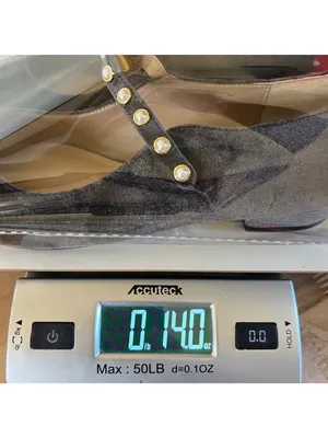Draper James Abigail Velvet Mary Jane Flats Pearl Embellished Gray Size 8 thumbnail 10