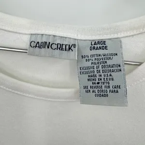 Vintage Golf Novelty Tee Embroidered Clubs Flag Cabin Creek Made in the USA thumbnail 5