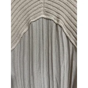 Free People Ribs & Ruffles Tunic Sweater Ivory Women's Size‎ Medium thumbnail 10