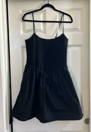 Abercrombie Dipped-Waist Smocked Mini Dress thumbnail 1