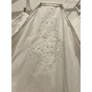 Anthro Let Me Be White Eyelet‎ Embroidered Peplum Cami Top Boho Cotton Sz 6 thumbnail 11