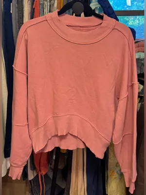 NWOT Free People We The Free Hi-Lo Pullover - dusty pink rose - XS thumbnail 7