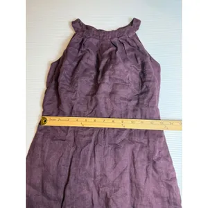 LOFT Petite 2P Linen‎ Blend Dress - Sleeveless, Purple, Casual, Summer, Party thumbnail 7